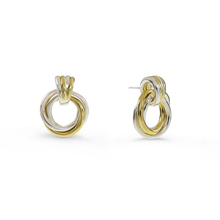 Radley RYJ1677S Gold and Silver Tone Multi Rings Drop Earrings - J81205