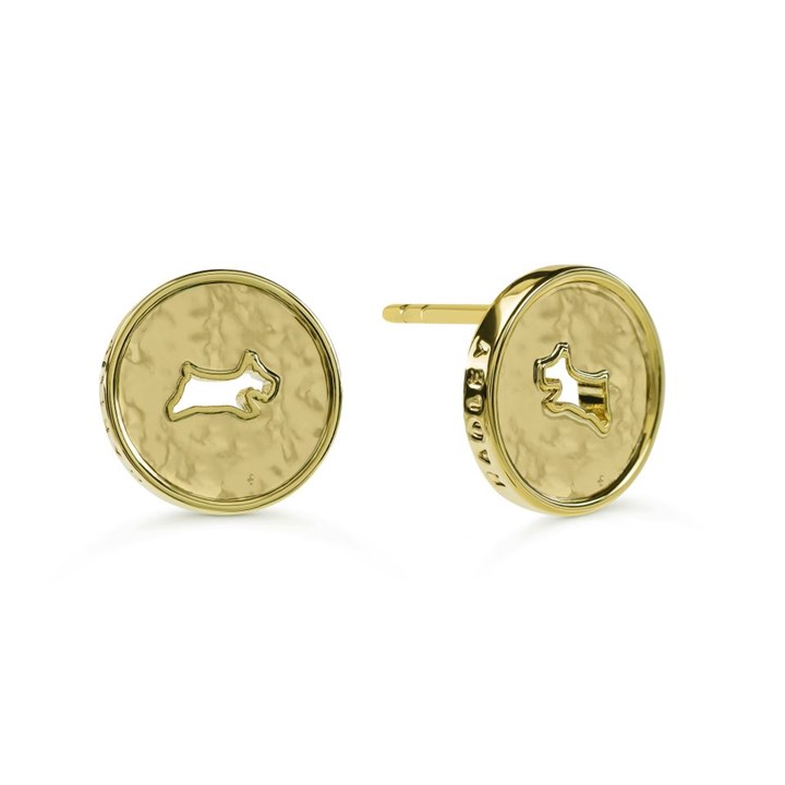 Radley RYJ1682S Gold Tone Dog Cut Out Stud Earrings - J81207