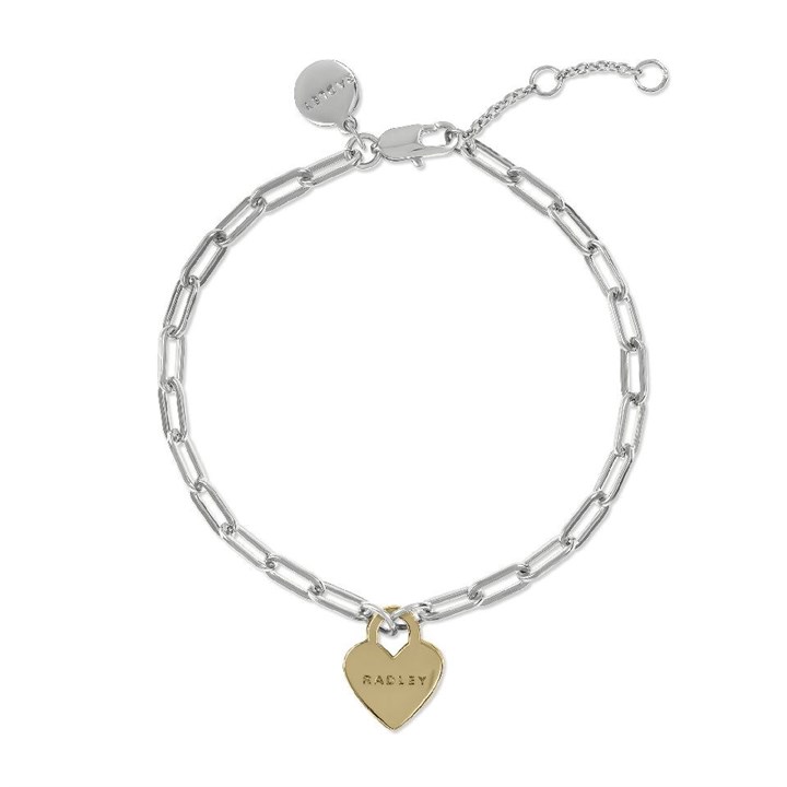 Radley RYJ3523S 18ct Gold Plated And Silver Tone Heart Bracelet - J81935