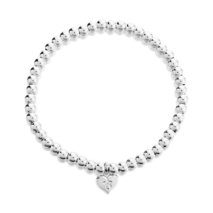 Little Star Silver Diamond Heart Expanding Children's Bracelet - J83120