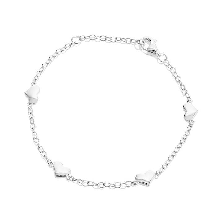 Little Star Silver Heart Children's Bracelet - J83129