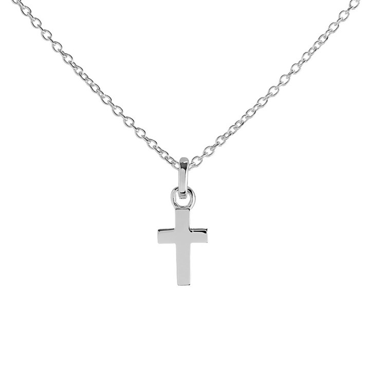 Little Star Silver Cross Children's Necklace - J83158