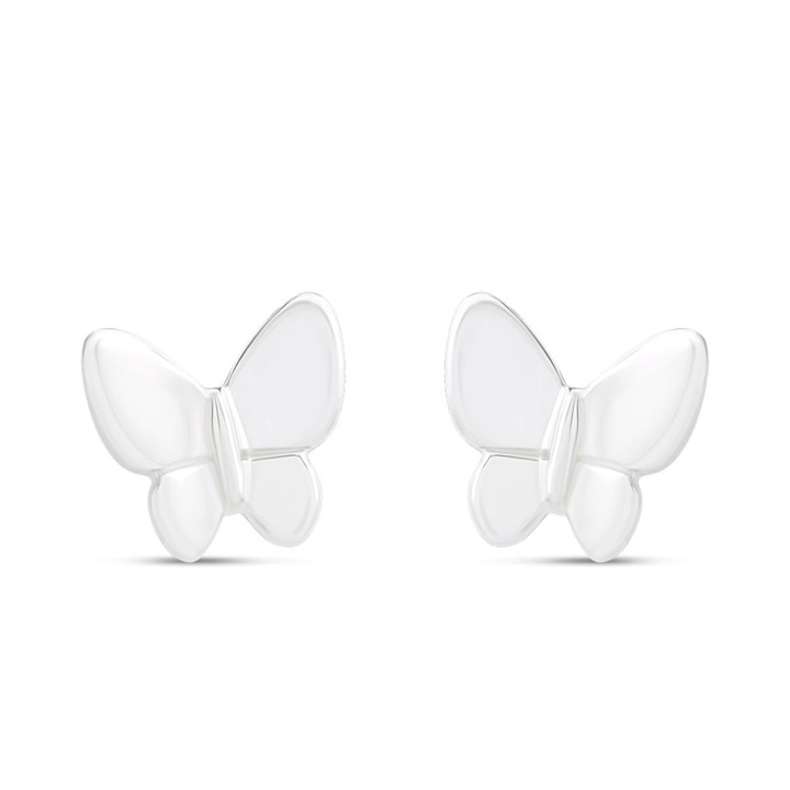 Little Star Silver Butterfly Stud Earrings - J83169