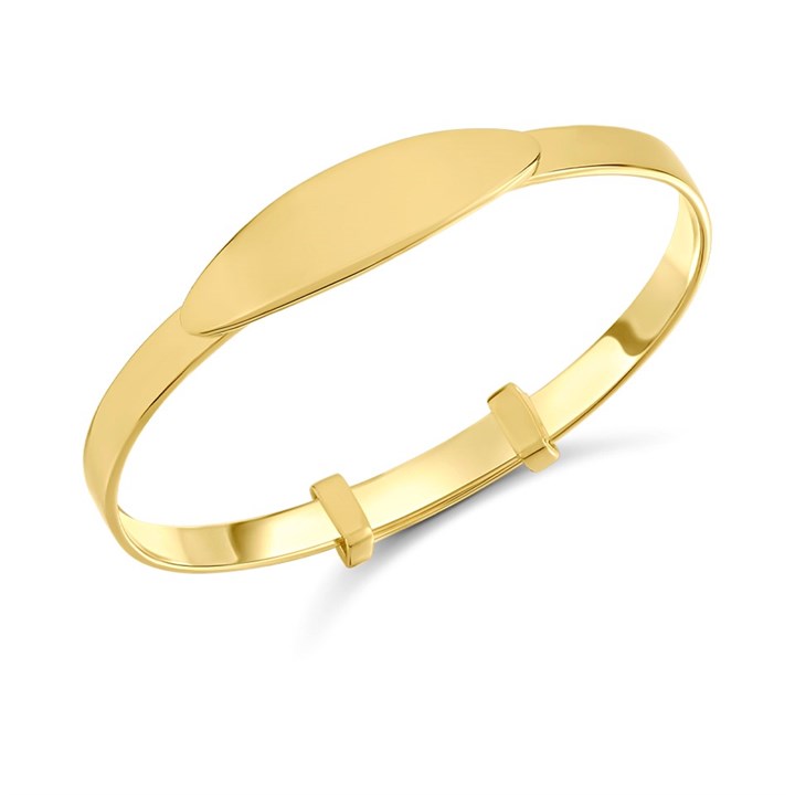 Little Star Silver Gold Plated ID Bangle - J83172