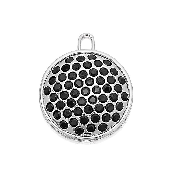 Emozioni EC180 Alveare Silver Plated Crystal Coin - 25mm - J8458