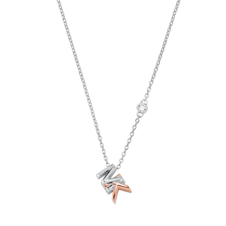 Michael Kors MKC1537AN931 Rose Gold Plated Silver MK Necklace - J94103