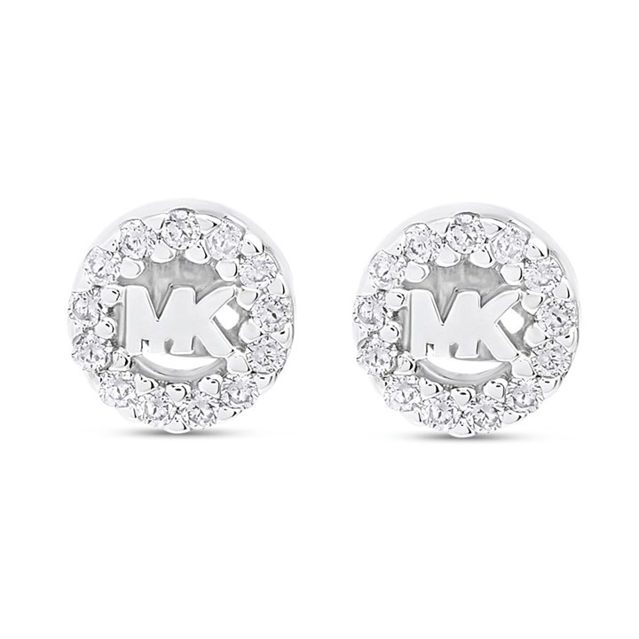 Michael Kors MKC1033AN040 Sterling Silver Logo Stud Earrings - J94153