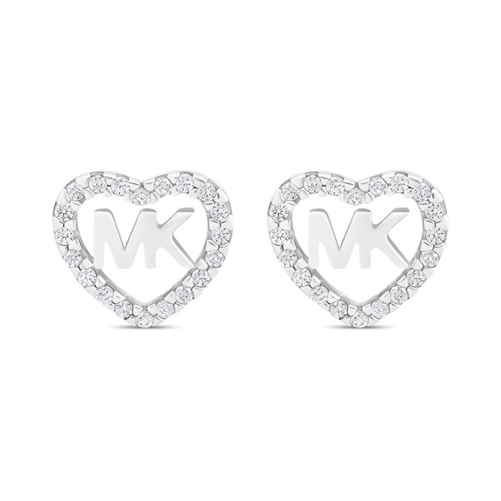 Michael Kors MKC1243AN040 Silver Heart Stud Earrings - J94158