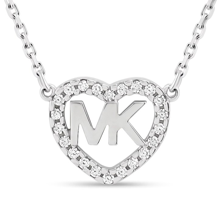 Michael Kors MKC1244AN040 Silver Heart Necklace - J94159