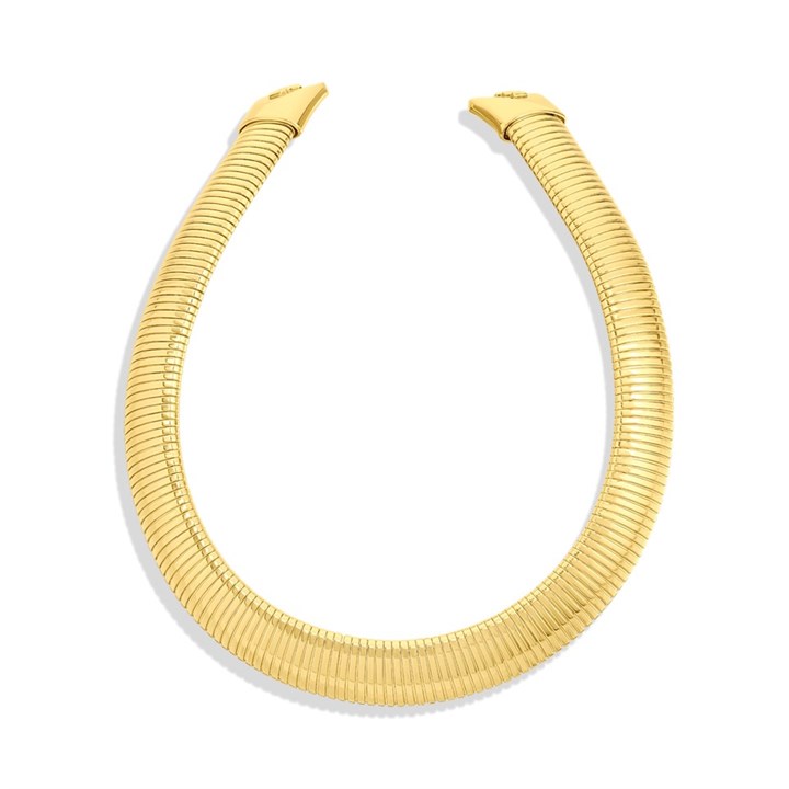 Michael Kors 14ct Gold Plated Ribbon Flex Collar MKJ8465710 - J94195