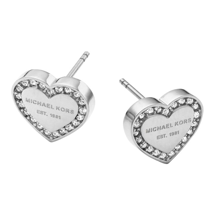 Michael Kors MKJ3966040 Silver Tone Heart Earrings - J94198