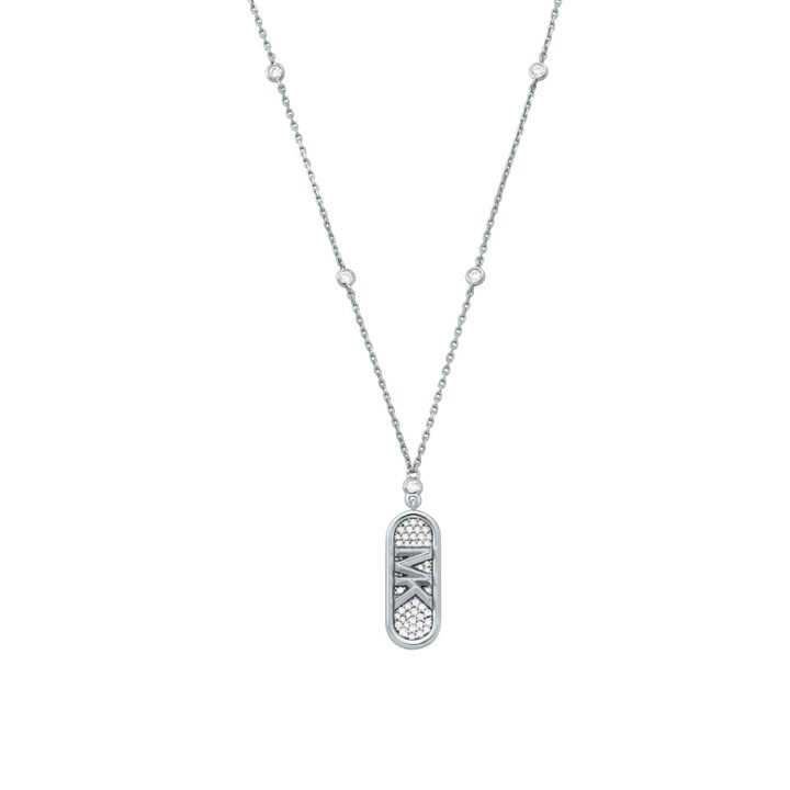 Michael Kors MKC1729CZ040 Silver Cubic Zirconia Necklace - J94222