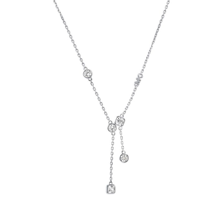 Michael Kors MKC1769040 Silver Drop Stone Set Necklace - J94226