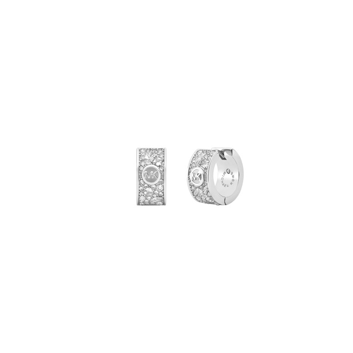 Michael Kors MKJ0244040K Silver Tone CZ Huggie Earrings - J94228