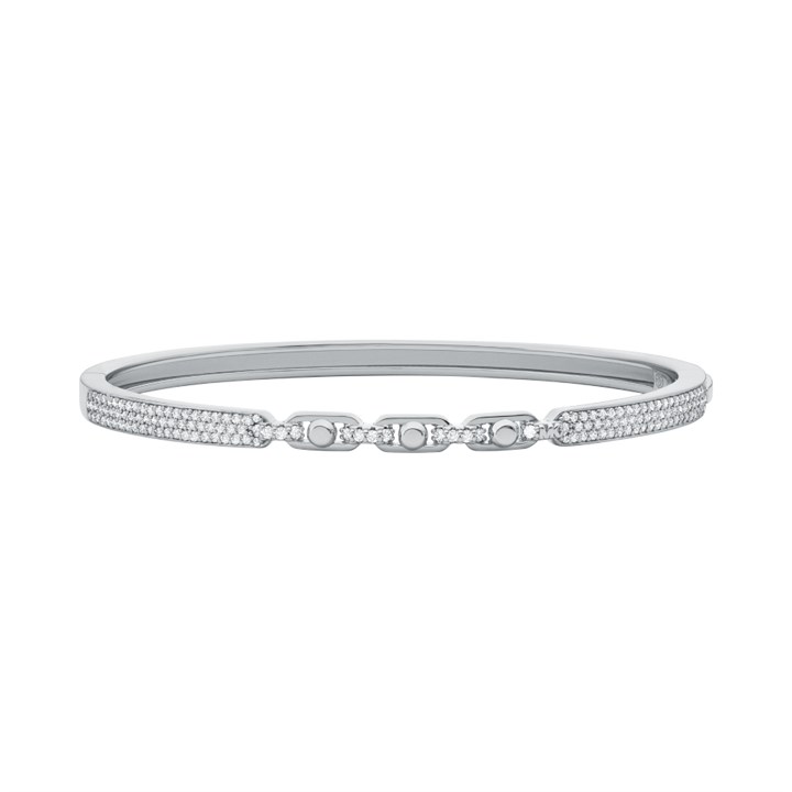 Michael Kors MKC1735CZ040 Silver CZ Bangle - J94230