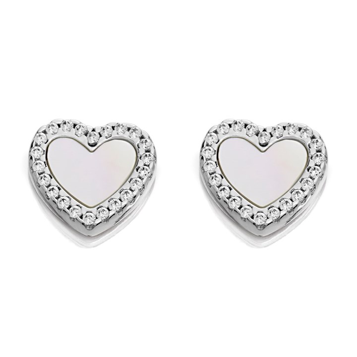 Michael Kors MKC1340AH040 Silver Heart Stud Earrings - J9454