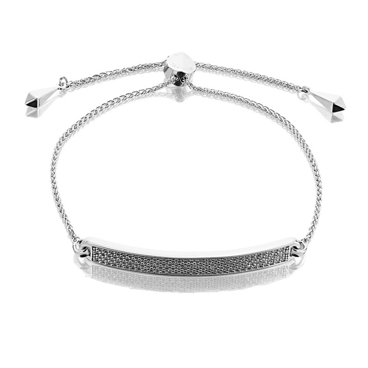 Michael Kors MKC1186AN040 Silver Cubic Zirconia Slider Bracelet - J9469
