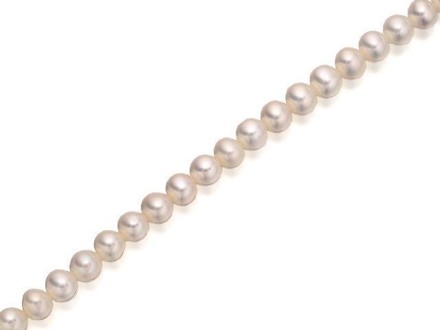 9ct Gold Cultured Freshwater Pearl Necklace - 16in - J9565