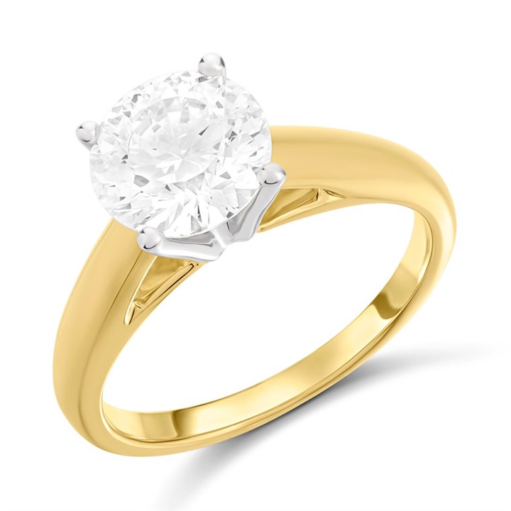 Blossom 9ct Gold 2 Carat Lab Grown Diamond Solitaire Ring - L40009