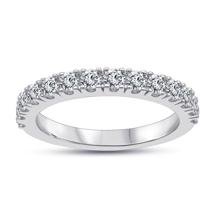 Blossom 9ct White Gold Lab Grown Diamond Half Eternity Ring - 70pts - L40011