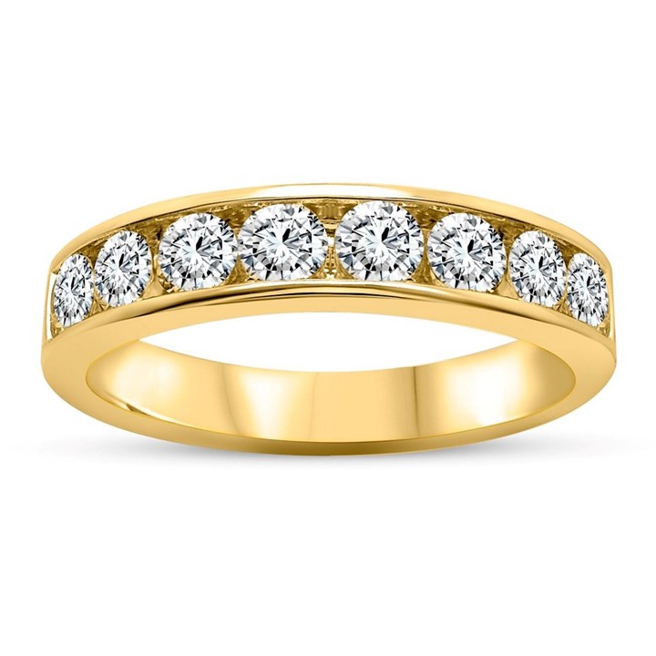 Blossom 9ct Gold 1 Carat Lab Grown Diamond Half Eternity Ring - L40019