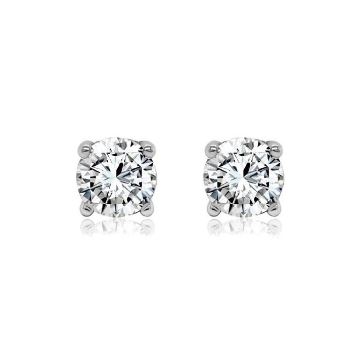 Blossom 9ct White Gold Lab Grown Diamond Solitaire Stud Earrings - 1/2ct per pair - L40052