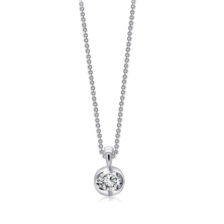 Blossom 9ct White Gold Lab Grown Diamond Necklace - 1/2ct - L40080