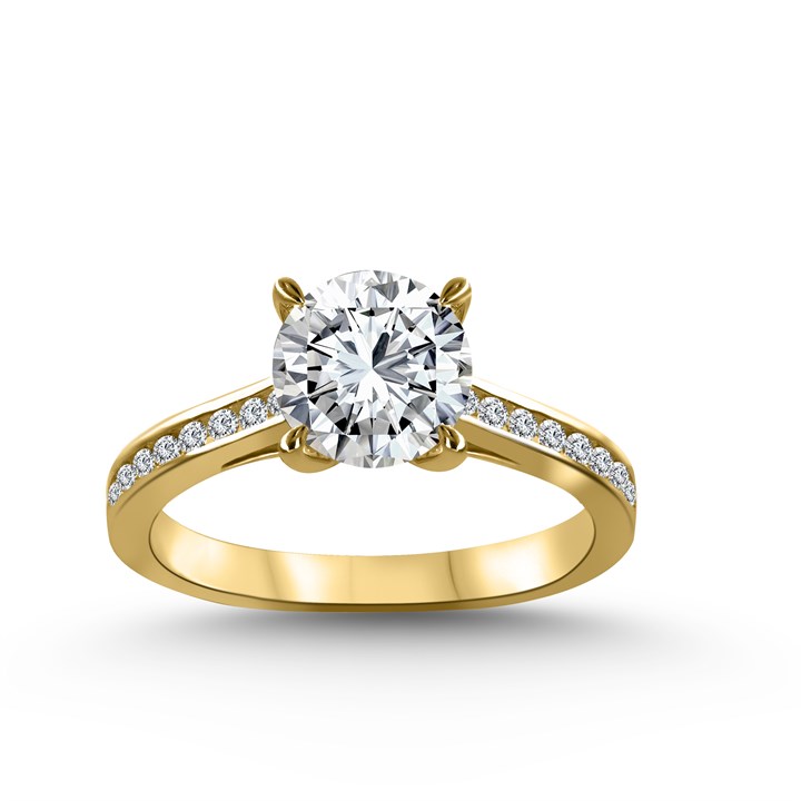 9ct Gold Lab Grown Diamond Fancy Single Stone Ring, 2.27cts - L40207