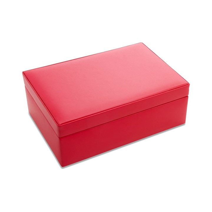 Bonded Leather Red Jewellery Box - P55183