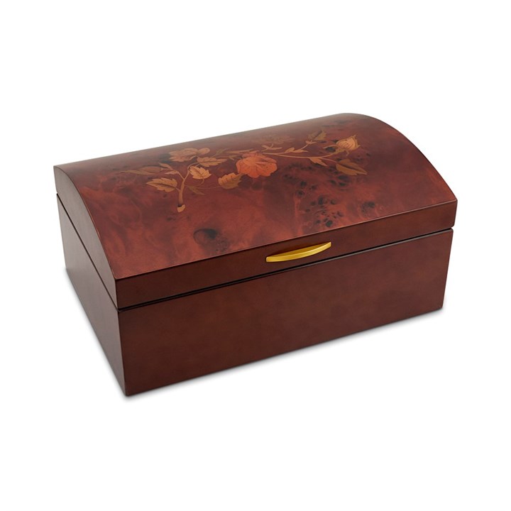 Walnut Finish Dome Lid Jewellery Box - P55197