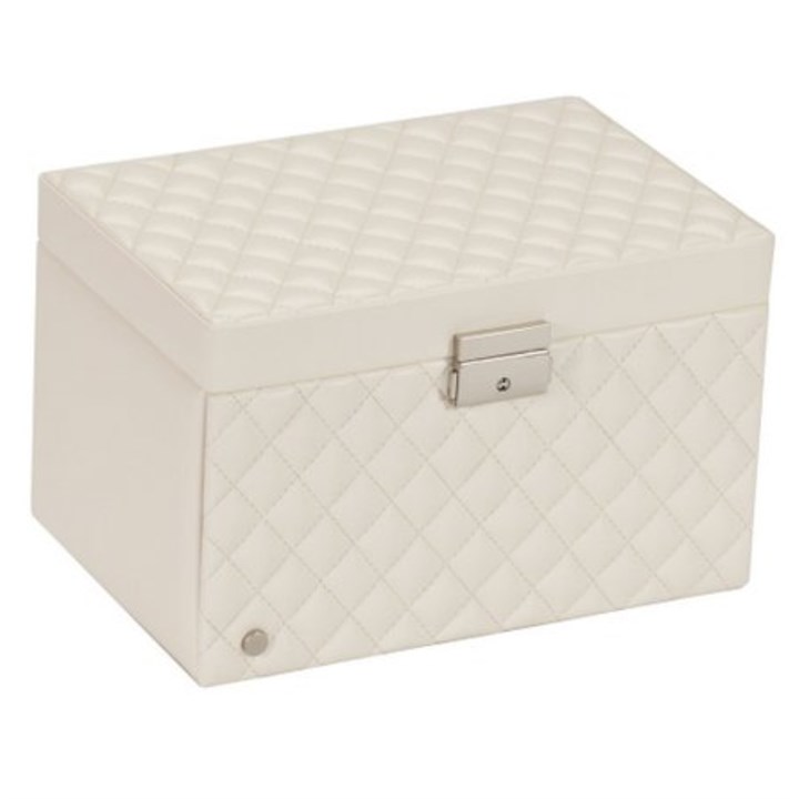 Ivory  Cross Stitched Jewellery Box - P55209