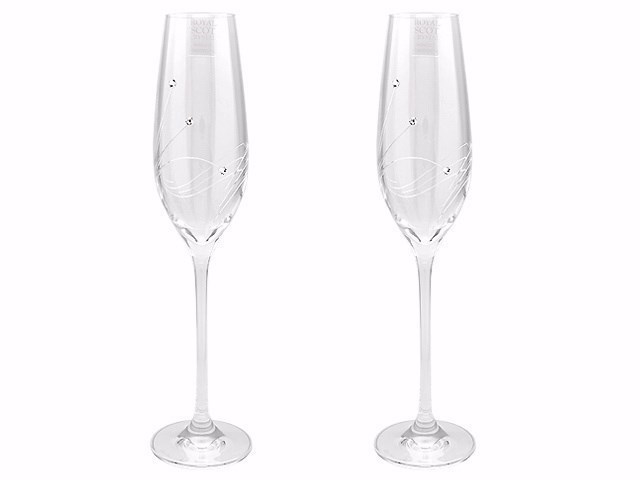 Royal Scot Diamante Toasting Flutes - P7148