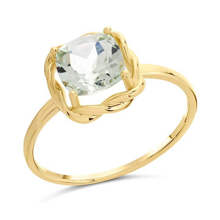 9ct Gold Green Quartz Ring - R0978