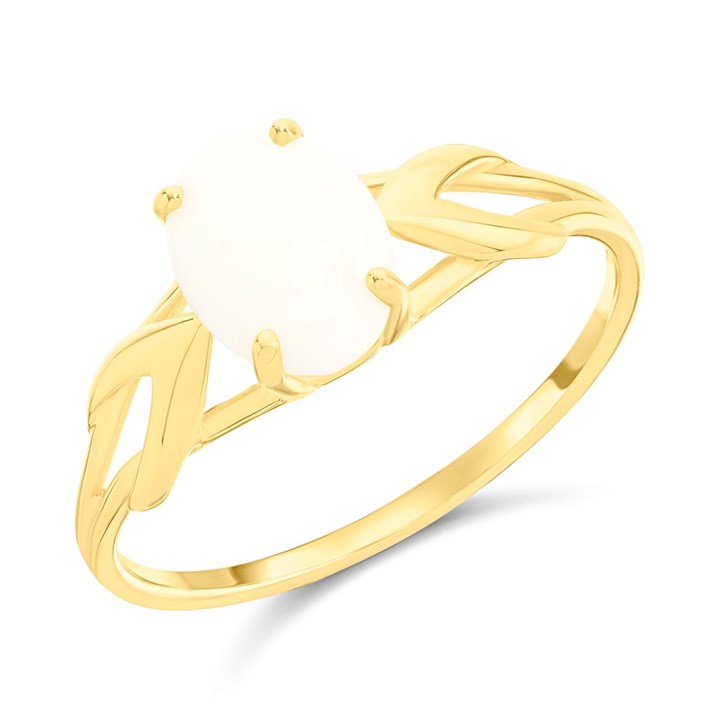 9ct Gold Opal Crossover Shoulder Ring - R0988