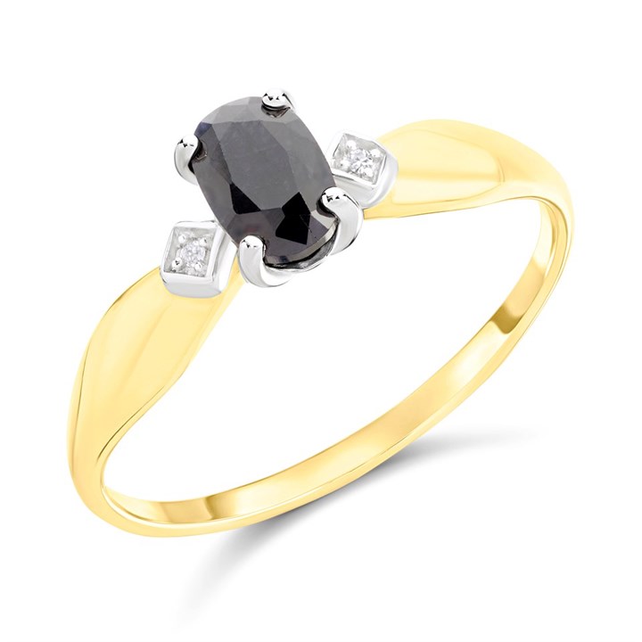 9ct Gold Sapphire And Diamond Ring - R0990