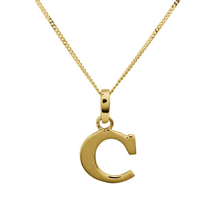 9ct Gold Initial C Necklace - R50121