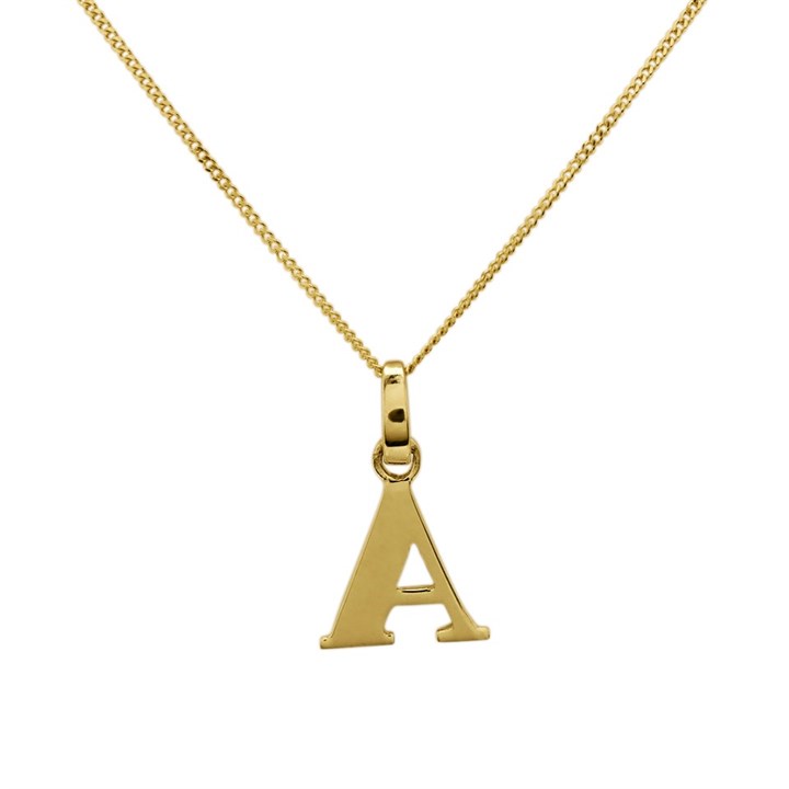 9ct Gold Initial A Necklace - R50122