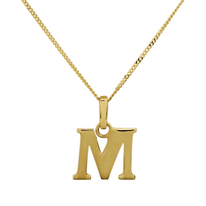 9ct Gold Initial M Necklace - R50123