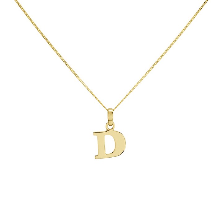 9ct Gold Initial D Necklace - R50130