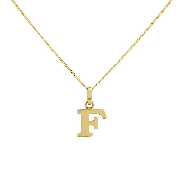 9ct Gold Initial F Necklace - R50131