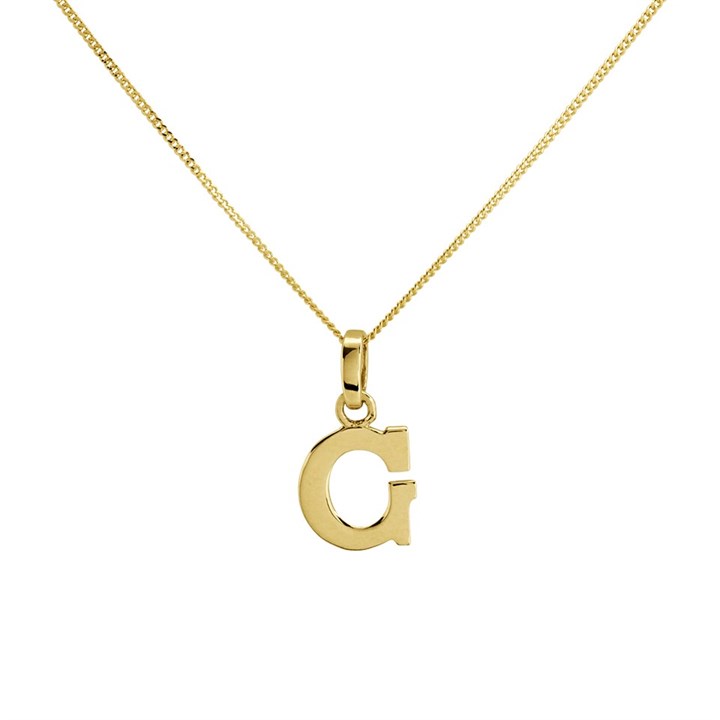 9ct Gold Initial G Necklace - R50132