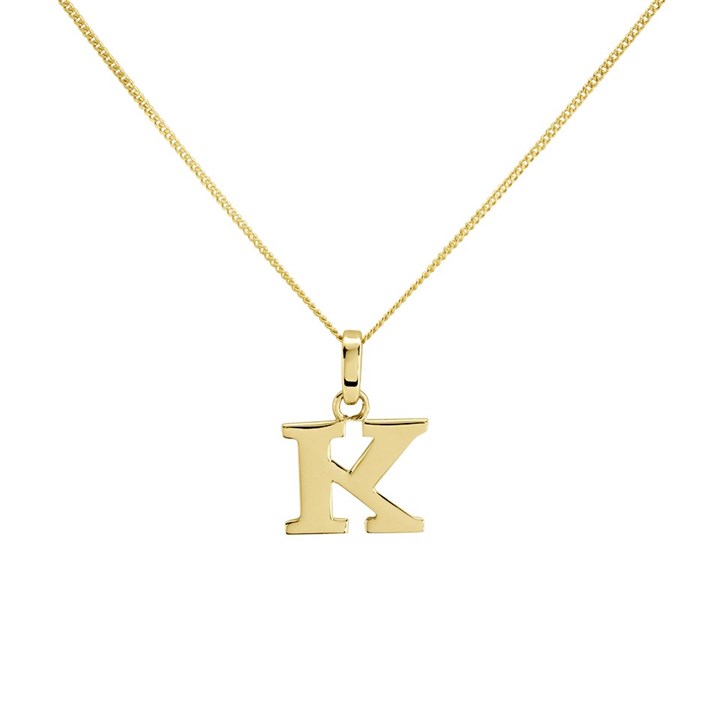 9ct Gold Initial K Necklace - R50135