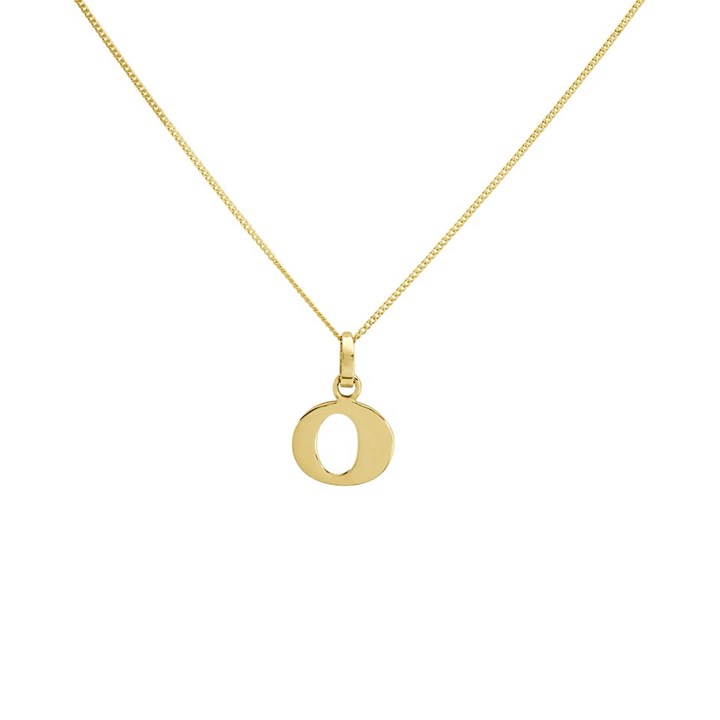 9ct Gold Initial O Necklace - R50137