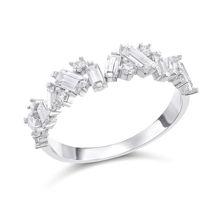 9ct White Gold Cubic Zirconia Ring - R5980