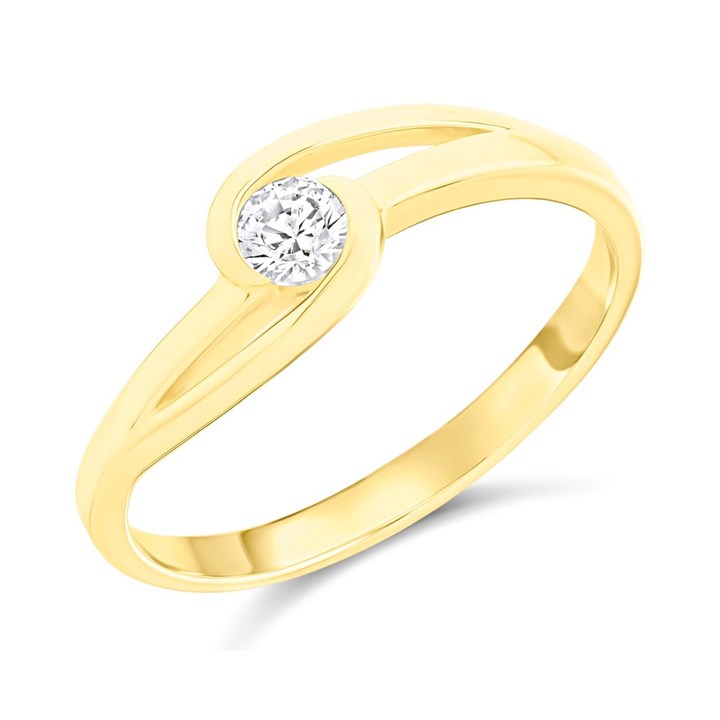 9ct Gold Cubic Zirconia Wrap Ring - R5985