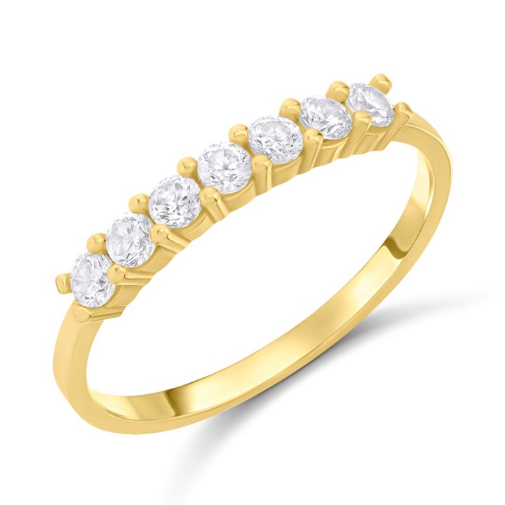 9ct Gold Claw Set CZ Ring - R6110
