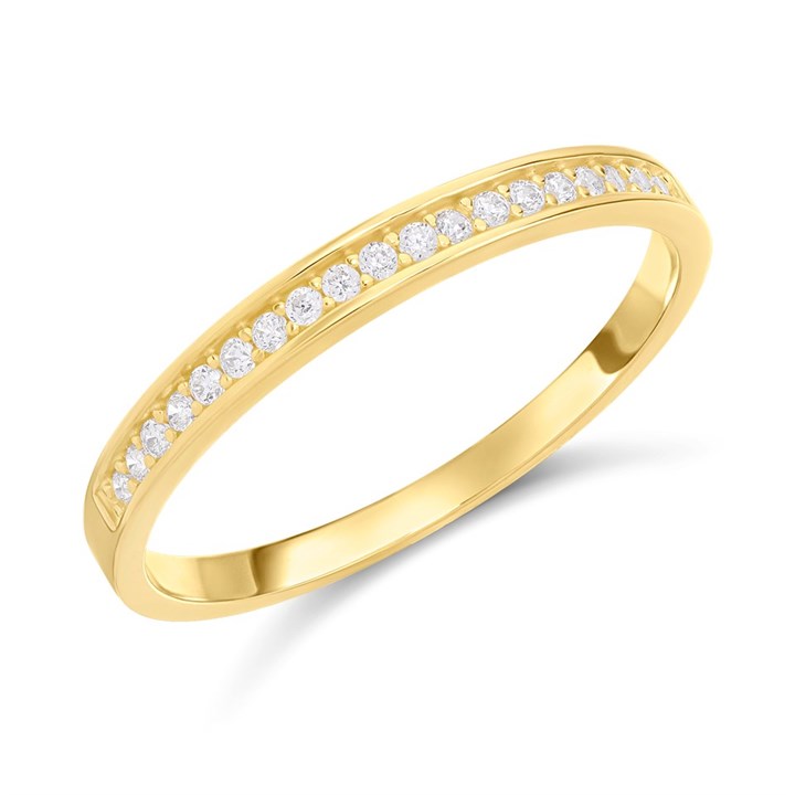 9ct Gold Channel Set CZ Ring - R6112