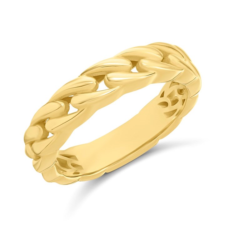 9ct Gold Weave Link Ring - R6132