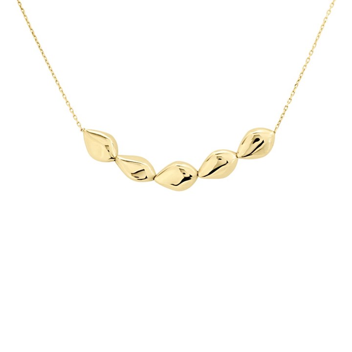 9ct Gold Multi Pebble Necklace - R6812