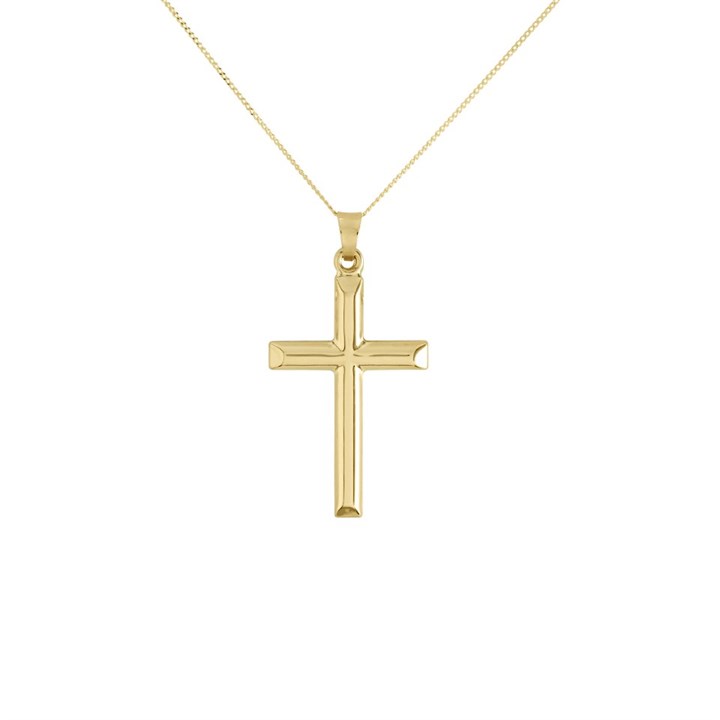 9ct Gold Cross And Chain - R6815